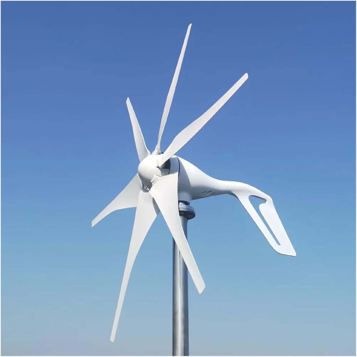 Horizontal Turbine 3000W Low Noise Wind Turbine Generator Kit 12V/24V/48V Low Wind High Eificiency Automitic Multi-Leaf Industrial Energy(1000W,with MPPT Controller_48V)