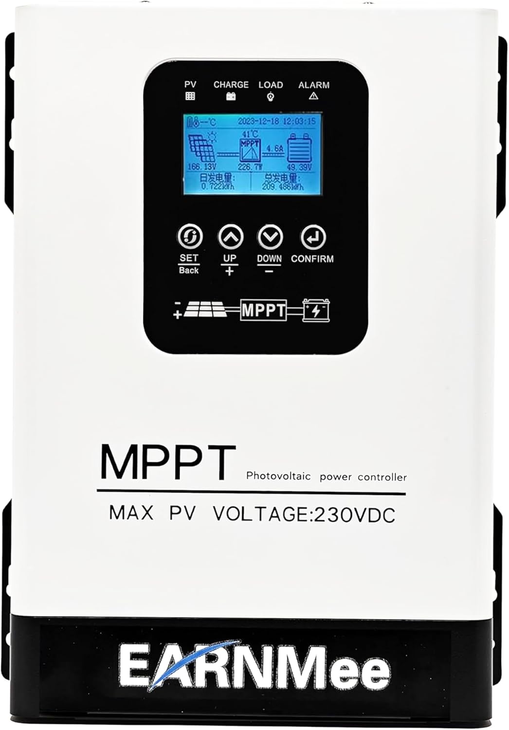 120A MPPT Solar Charge Controller,12V/24V/36V/48V/60V/72V/84V/96V Solar Battery Regulator PV Max 230V for Sealed Lead Acid Gel and Lithium Battery