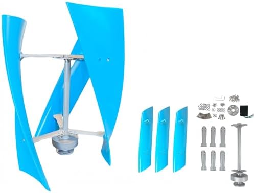 1000W Vertical Axis Wind Turbine Generator Kit - 12V/24V, 3 Blades, Hybrid Wind System with Controller for Home, Business, and Industrial Use - Efficient Renewable Energy Solution