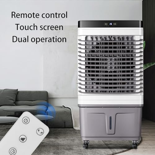 Evaporative Air Cooler, Portable Air Conditioners with 3 Speed, Timer, Water Tank, Industry Swamp Cooler for Room Garage Office