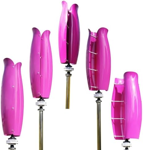 1500W Vertical Wind Turbine, 12V/24V Small Wind Generator for Home Use, Purple Color, Solar Power Complementary System, Eco-Friendly Renewable Energy Solution