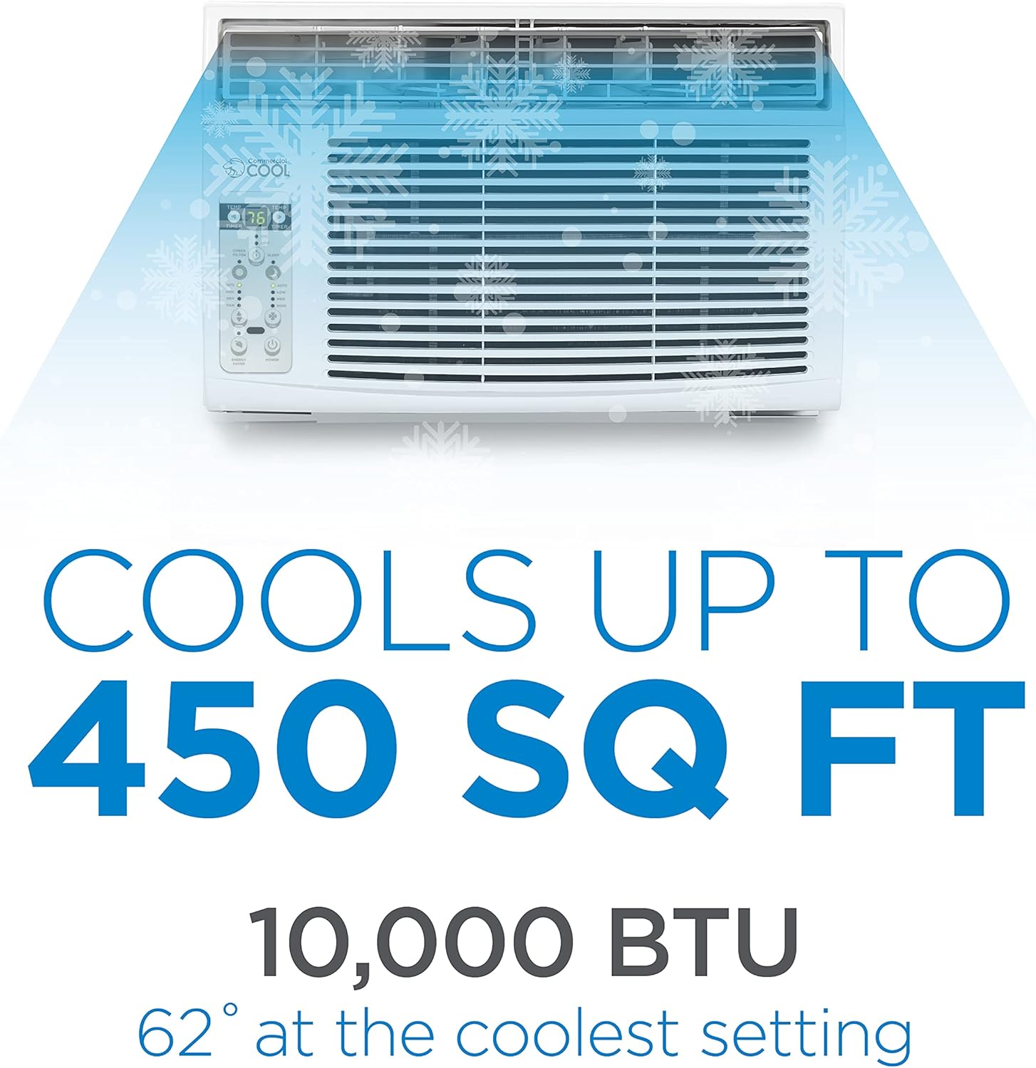 Commercial Cool CC10WT Air Conditioner 10,000 Window A/C, 10000 BTU, White