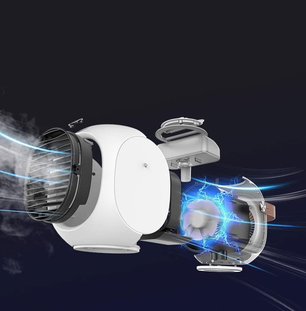 Evaporative Air Cooler, USB Small Air Conditioner, 4000 mAh Poratble Air Cooler 3 Speeds Mini Air Conditioner Poratble for Room/Desktop/Office/Camping