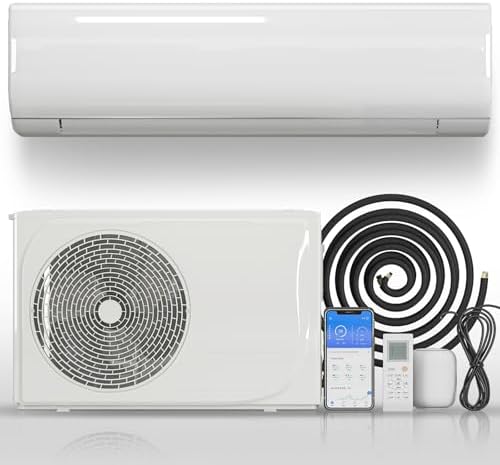 TABU 18000BTU Mini Split Air Conditioner with 1.5 Ton Pre-Charged Heat Pump,220-230V 21 SEER2 Ductless AC with Inverter, Compatible with Alexa,Cools Up to 1250 Sq.FT, Installation Kit included