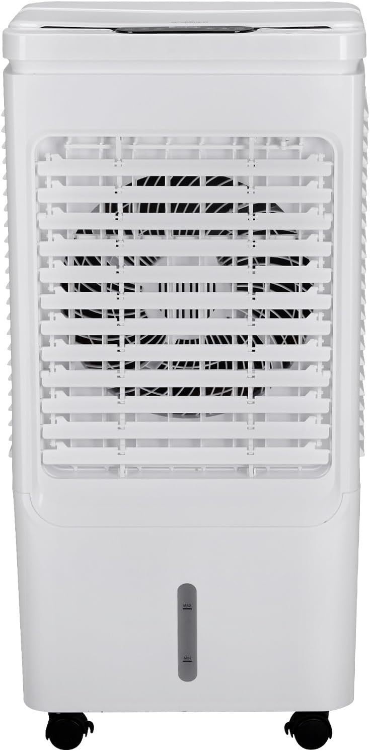 40L Portable Air Conditioner Cools Up to 215 Sq.Ft, Evaporative Low Noise AC Unit with Remote Control Fits 3-Speed Personal Air Conditioner Cooling Fan for Large Room, Office, Garage