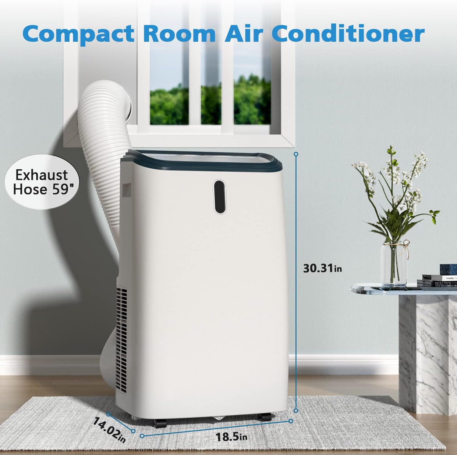 COWSAR 12000 BTU Air Conditioner Portable for Room 4-IN-1 Portable Air Conditioners Cooling Up to 400sq.ft Portable AC Unit 