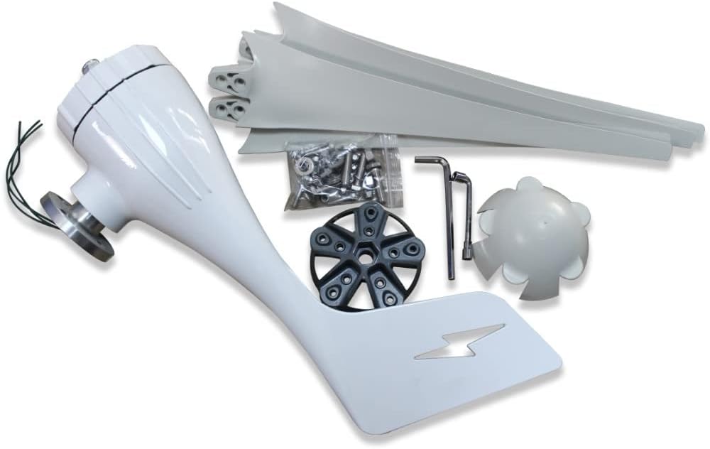 Wind Turbine, 1000w Wind Turbine Generator 24V 48V Windmill Connecte to Solar System with MPPT Controller for Hybrid Solar Wind System(1KW 5Blades,Turbine ONLY_48V)