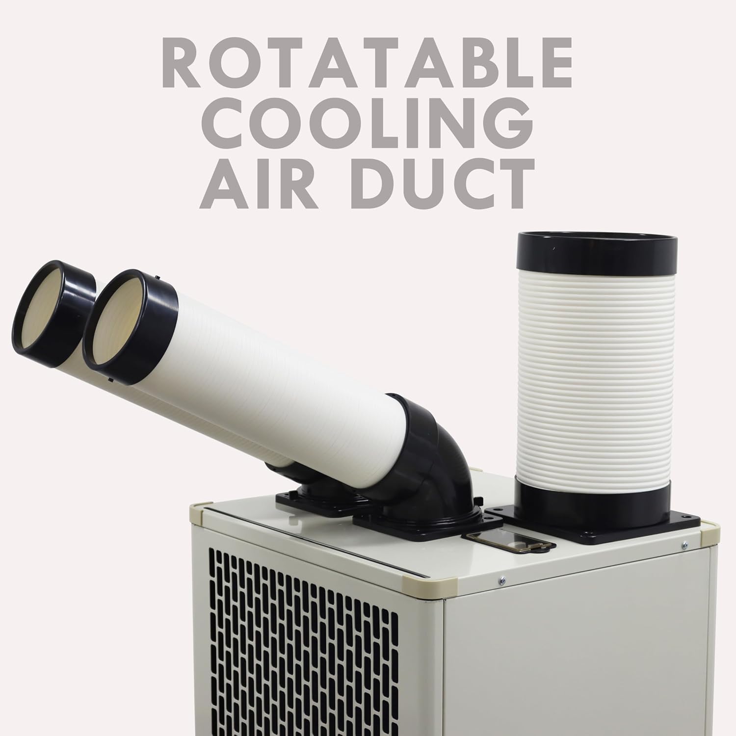 TECHTONGDA Industrial Spot Cooler Air Conditioner Commercial Mobile Outdoor Cooling Machine Aircon Double Outlets 780m³/h 15400BTU/h 220V White