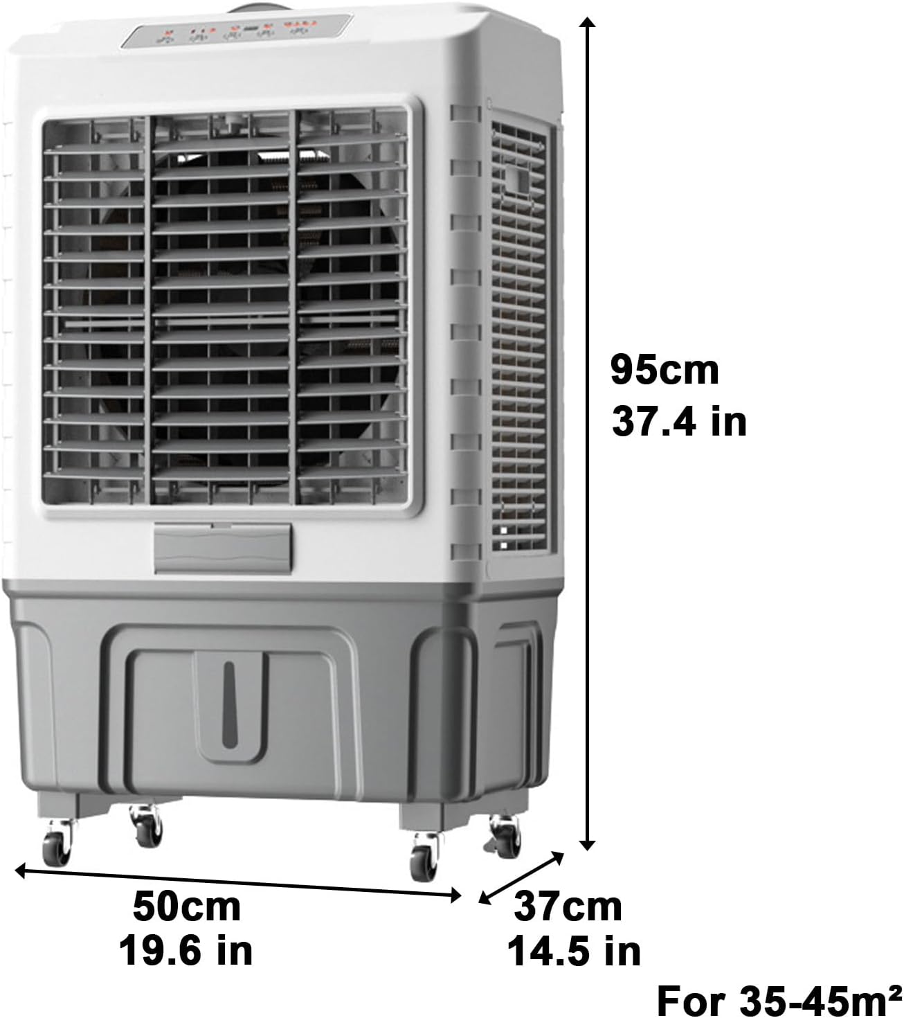 Swamp Cooler with Remote & 8H Timer, 6000CFM Evaporative Air Cooler w/ 13 Gal Water Tank, Portable 3-in-1 Air Conditioner, 3 Speeds & 4 Ice Packs, for Room Garage Patio(50x37x95cm/19.6x14.5x37.4in)