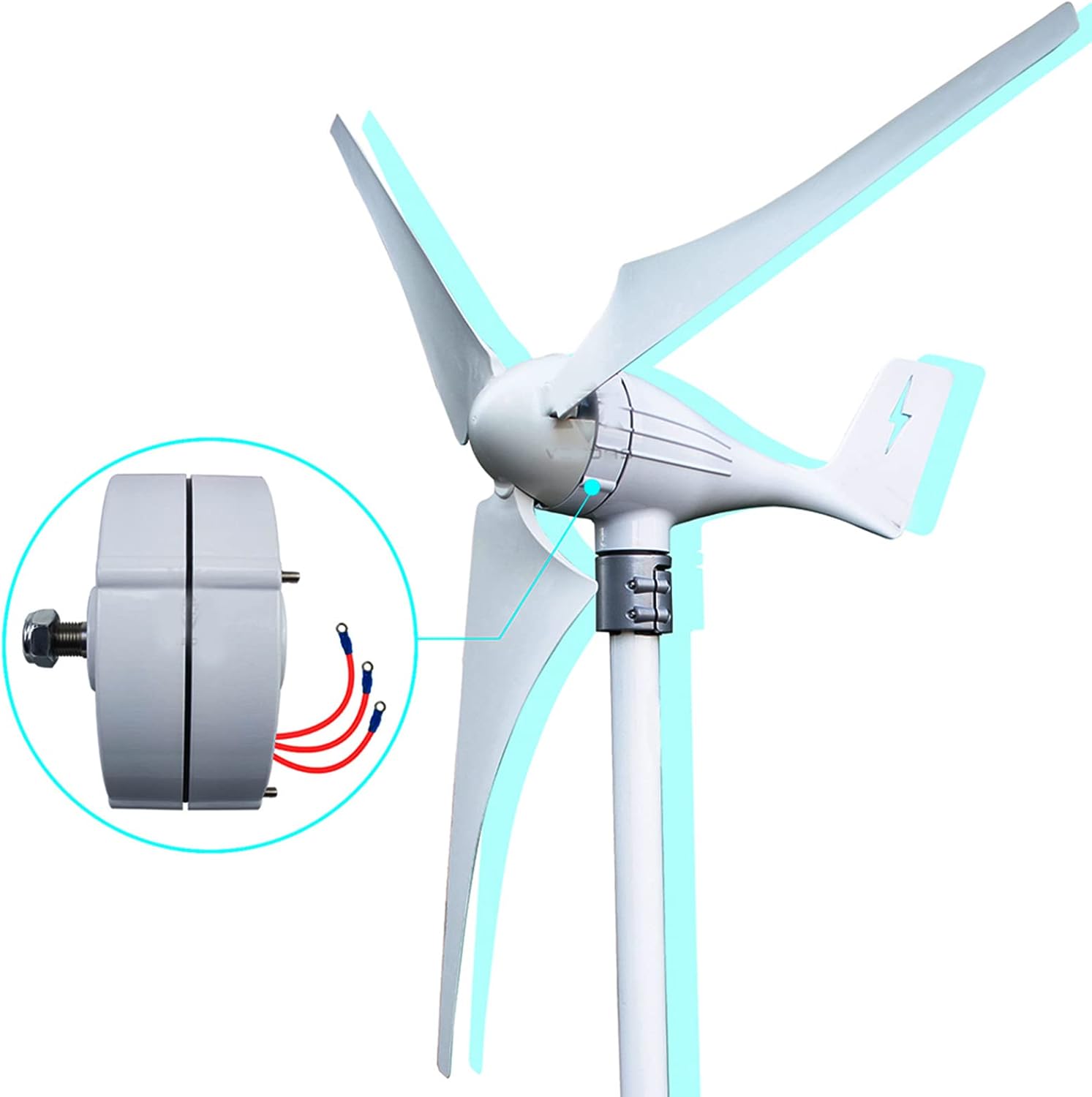Eco-Friendly & Low Noise Operation 3 Phase Permanent Magnet Generator, with Controller 12V 24V 48V 220V Wind Power Turbine Generator for Water Wind Turbine (14000W)