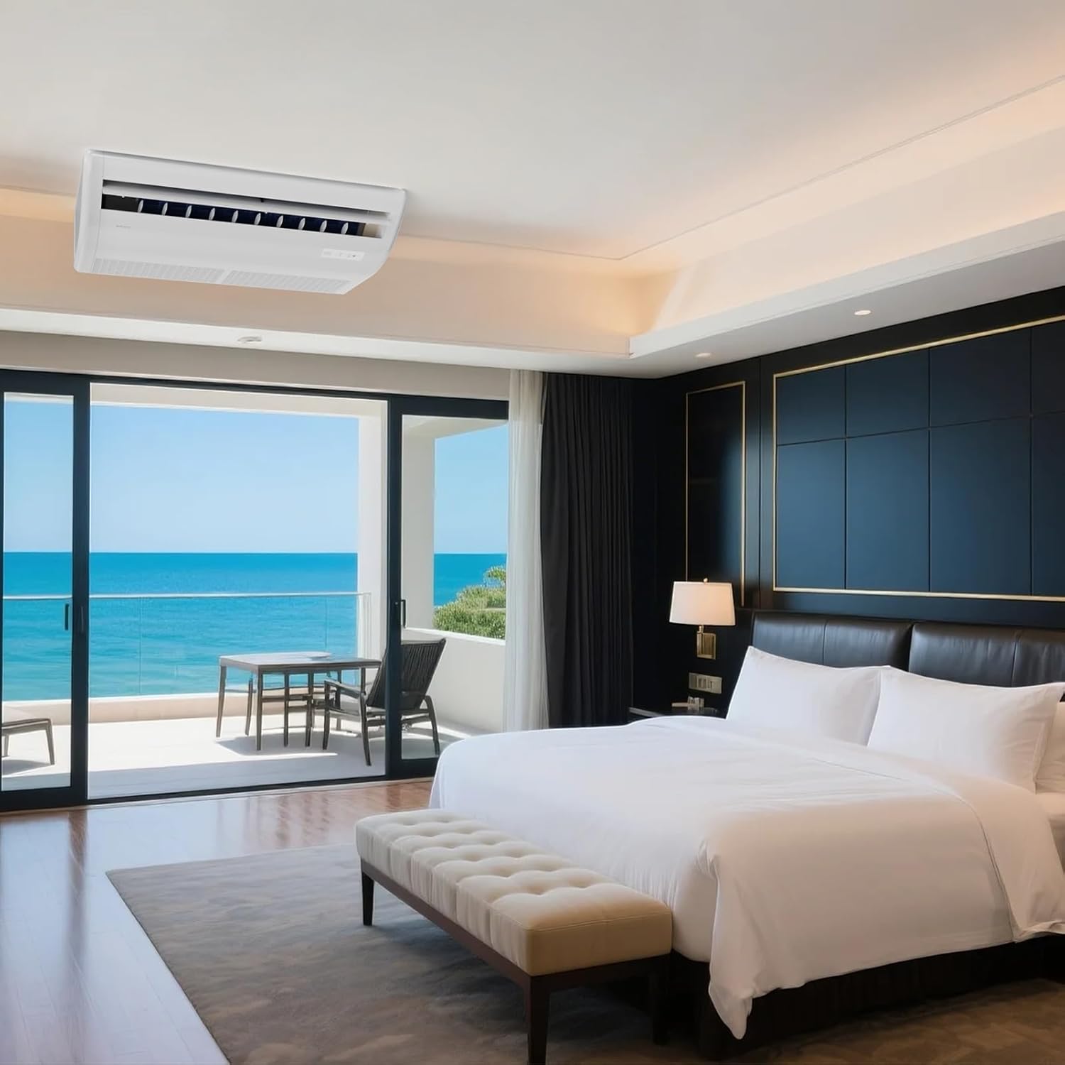 ROVSUN 22200 BTU Floor Ceiling Mounted Air Conditioner with Inverter & Remote Control, 23 SEER2 Ductless Mini Split AC/Heating System with Pre-Charged Condenser, Heat Pump & Installation Kit, 230V