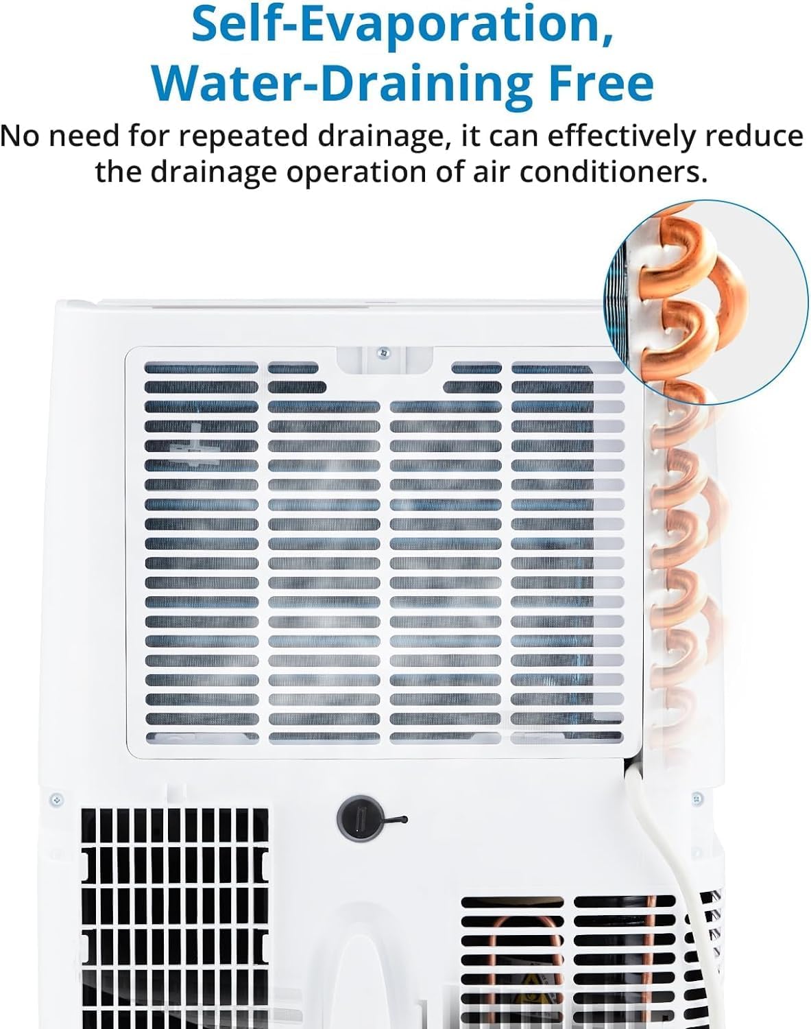 12000 BTUs Portable Air Conditioner, 4 in-1 Quiet Portable AC Unit with Dehumidifier Fan Function, Cools Room up to 550 sq.ft, with Remote Control & 24H Timers, Windows Kit Included