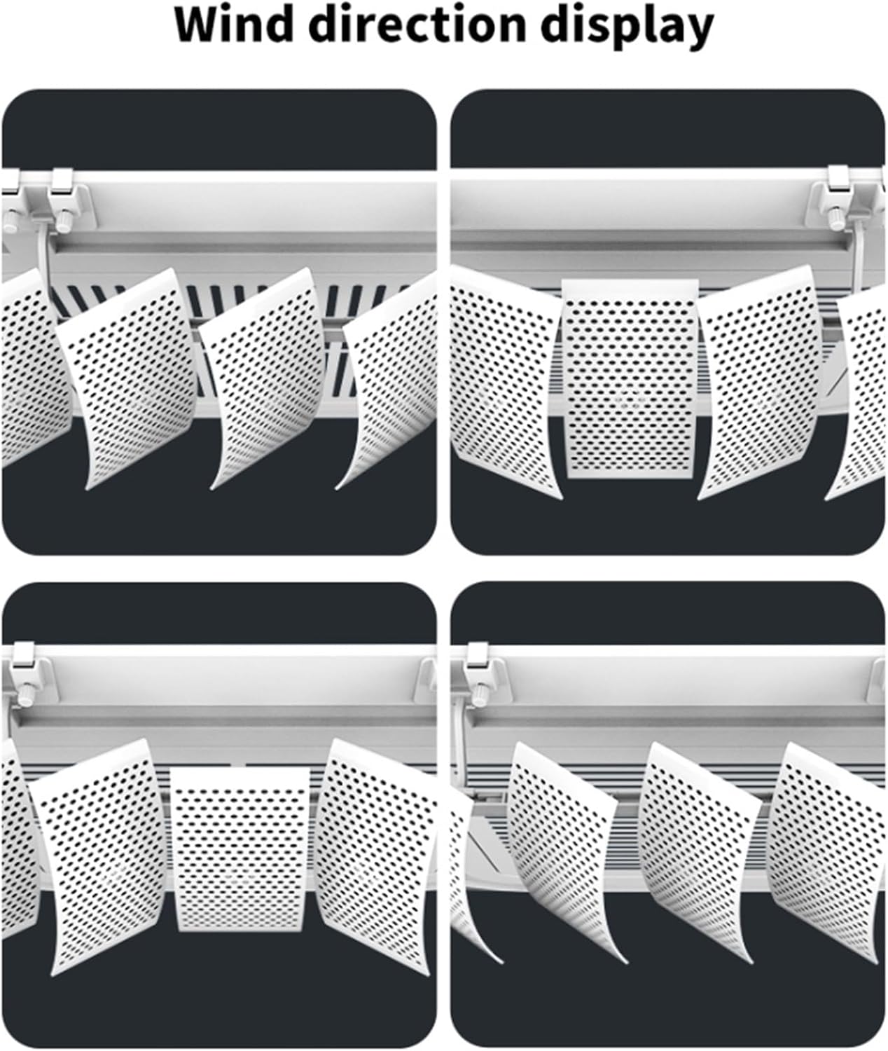 Air conditioning deflector 4 PCS Central Air Conditioner Deflector,Ceiling AC Anti-direct Baffle, Angle Adjusted Freely Air Deflector Micro Hole Wind Guide for Office&Family
