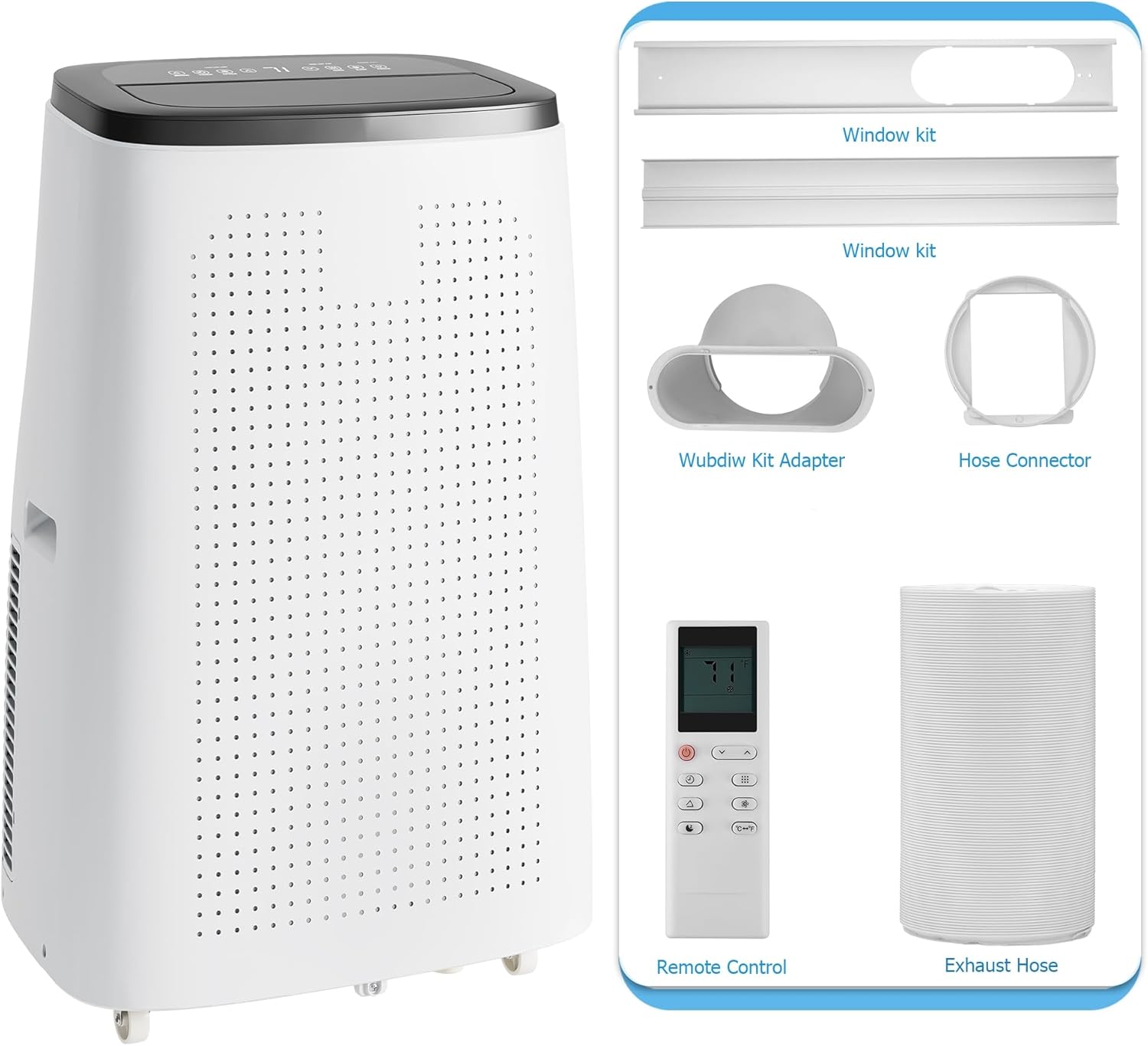 14000 BTU Portable Air Conditioner, Gray