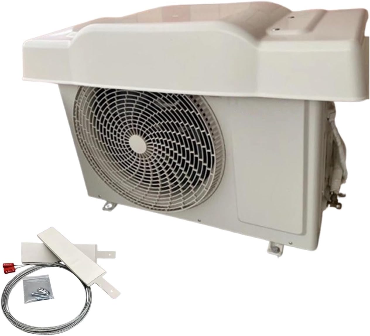 Air Conditioner Unit Cover with Fixed Rope, Outdoor Window AC Units Protection Cover, Air Conditioner Umbrella Waterproof Defender(43.3 * 17.7inch)