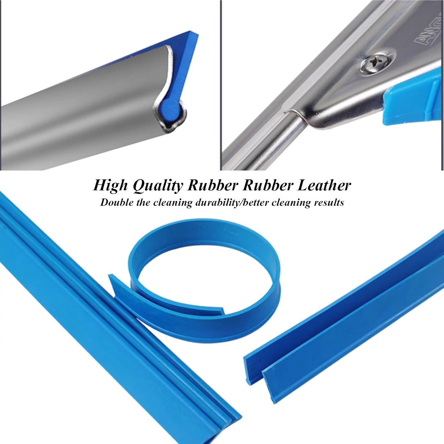 Adjustable Window Cleaning Pole Kit with Multiple Cleaning Tools and BrushHead, Aluminum Handle, Indoor/Outdoor, High Windows, Caravan, Solar Panel, Deck Cleaner