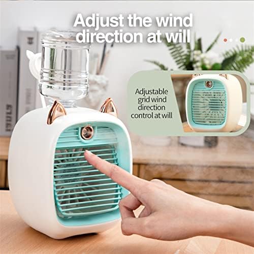 Humidifiers for Bedroom 1200/2400mAh Air Conditioner Portable Camping Fan Rechargeable Spray Cooling Cute Air Humidifier Fan Outdoor Home Humidifier for Home (Color : 1200mAh Grey)