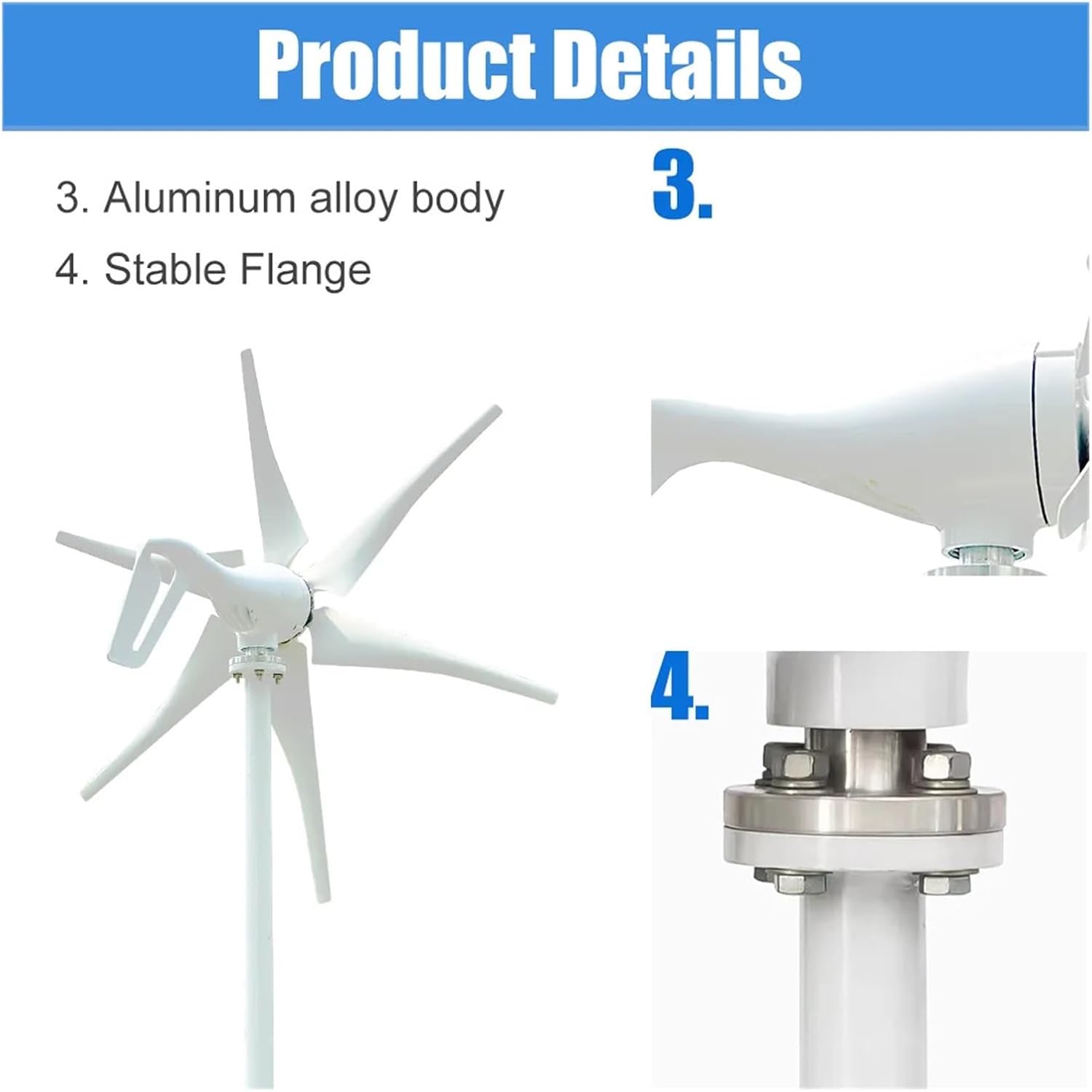 2000W Wind Turbine Windmill Wind Generator for Home Engine-Generator Water Turbine Household Power Supply System Industrial Energy(with Hybrid Charger,48V)