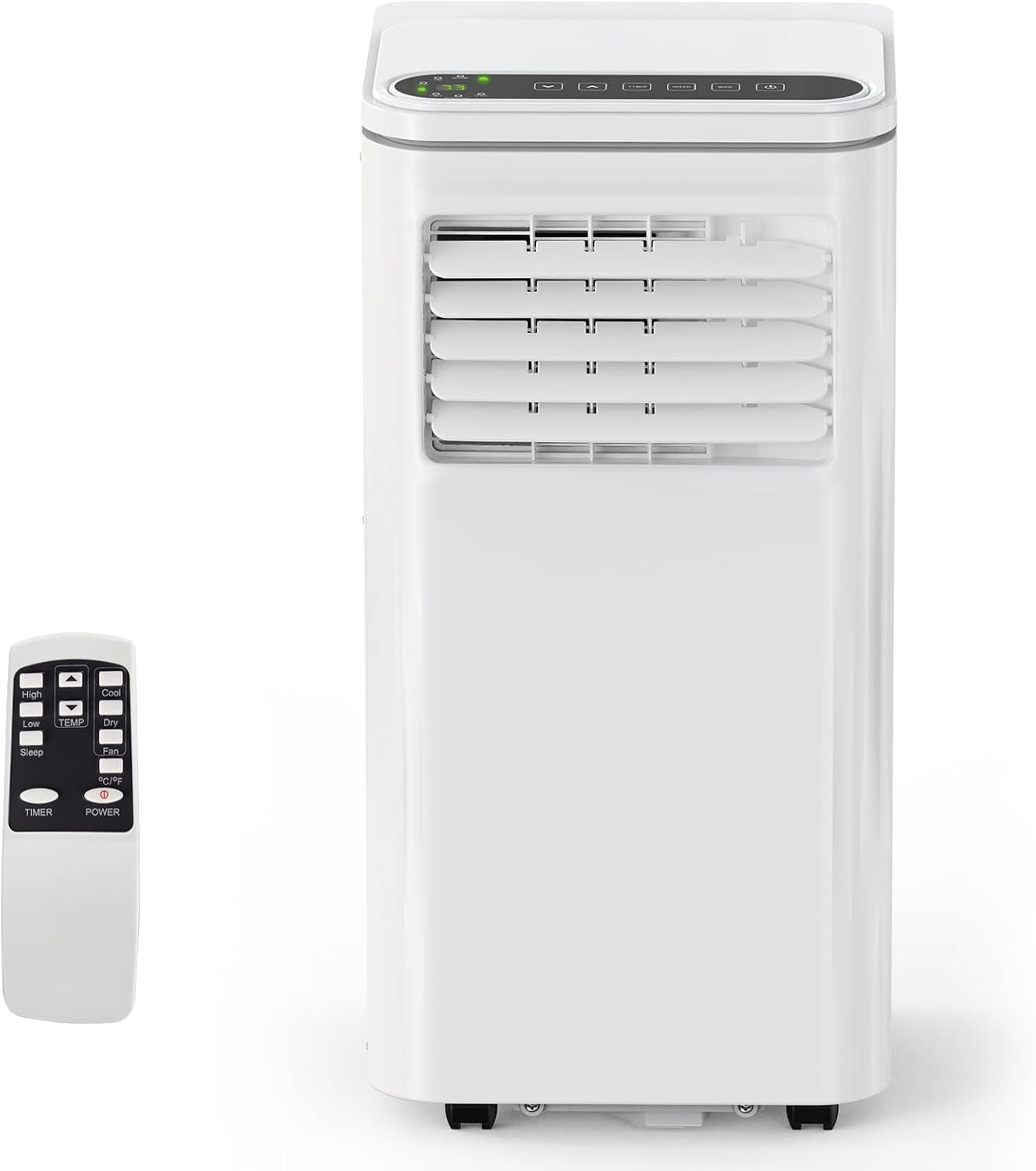 10000 BTU a/c Portable Air Conditioner Indoor Efficient 3-in-1 Cooling, Dehumidification & Fan, R32 Environmental Protection Refrigerant, 24-Hour Timer, Silent Sleep Mode, LED Display with