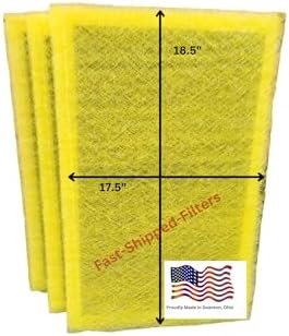 Fast-Shipped-Filters 3 Pack 20x20 Replacement Filter Pads Designed to Fit with MicroPower Guard One Hour Air Cleaner Refill Yellow