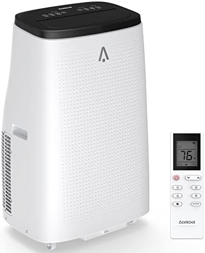 14000 BTU Portable Air Conditioner 3 In 1 Cooling Dehumidifier Fan for Large Rooms Up to 750 Sq Ft Ultra Quiet 50dB with Window Kit and Remote Control Self Evaporative System