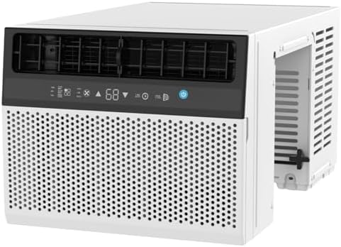 10000 BTU U-Shaped Window Air Conditioner, Window AC Unit for Room Cools Up 450 sq.ft, Saddle Air Conditioner with Cooling, Dehumidifier and 3 Fan Speeds, 24-hour Timer, Installation Kit