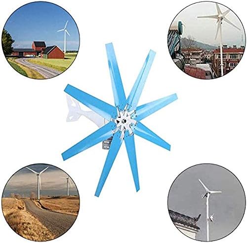 10000W Vertical Axis Wind Turbine Generator - 8 Blades, 12V/24V Small Windmill with Controller, IP67, Ideal for Home, Farm & RVs - Free Energy Solution