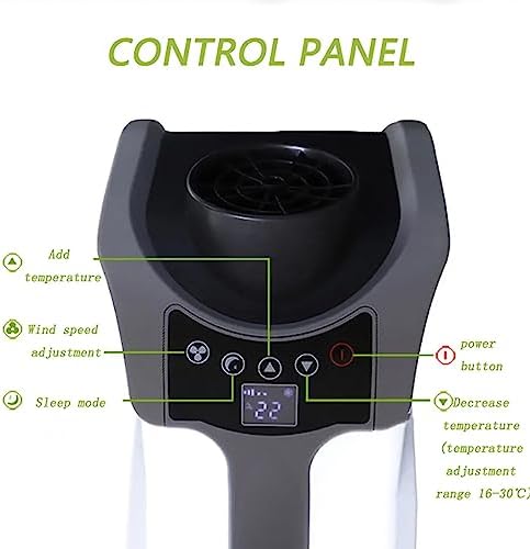 Camping Air Conditioner, Mini Tent Air Cooler with Three Adjustable Wind Speeds, 650W Low Power Consumption, Support Solar Charging, Low Noise and Easy to Carry, for RV, Car and Fishing