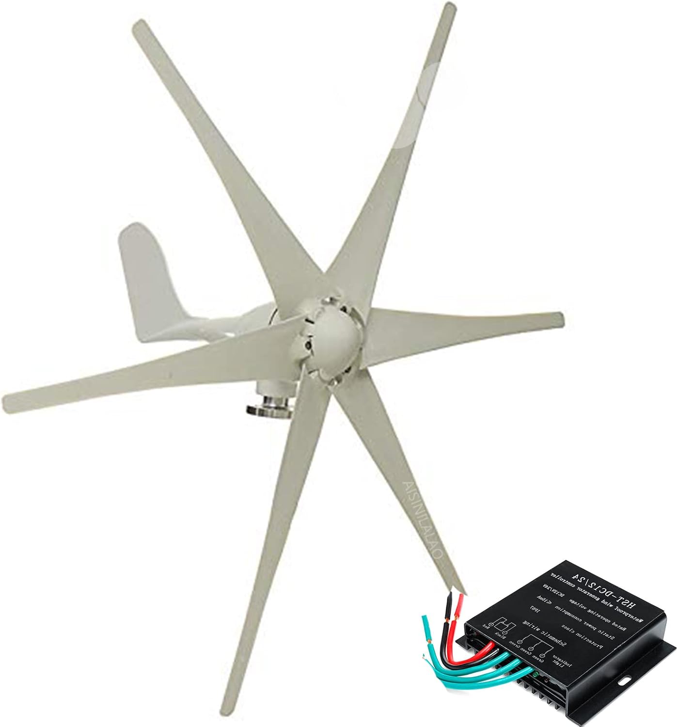 Vertical Wind Turbine, 14000W 12V 24V 48V 6 Blades Low Noise Rotation Wind Turbine Generator for Windmill Home Farm Wind Generator