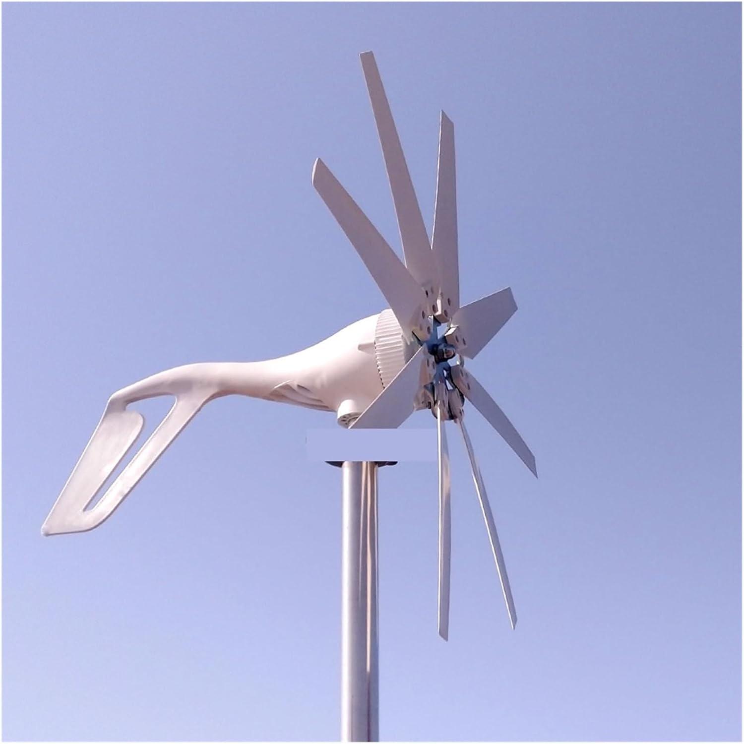 Wind Turbine Generator 8 Blades 2000w 12v 24v 48v with Mppt Hybrid Charge Controller for Home Use Industrial Energy(with MPPT Controller,12V_1000W)