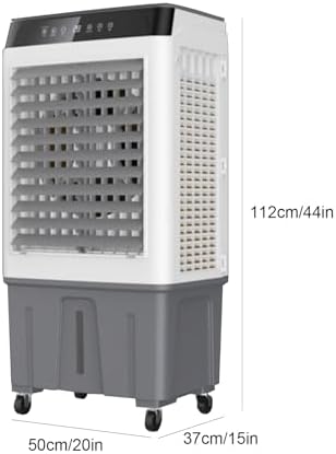 Swamp Cooler, Portable Evaporative Cooler Portable Air Conditioner with 4 Ice Pack, 90°Oscillation, for Garage, Yard, Commercial Use