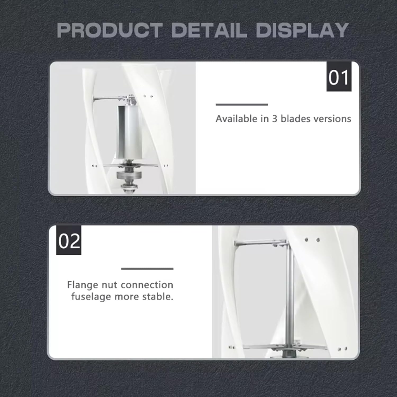 6000W Vertical Wind Turbine Generator with Charge Controller for Home & Boat - 24V Eco-Friendly Renewable Energy System, High Efficiency Wind Power Solution