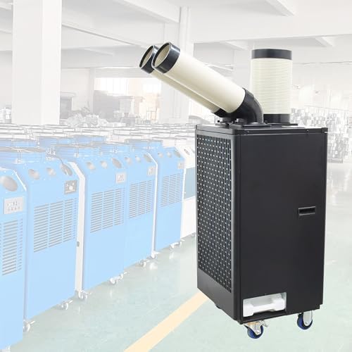 Industrial Air Conditioner Outdoor Indoor Spot Mobile Air Cooler 550m³/h Commercial Aircon with Two Outlet Tubes 220V
