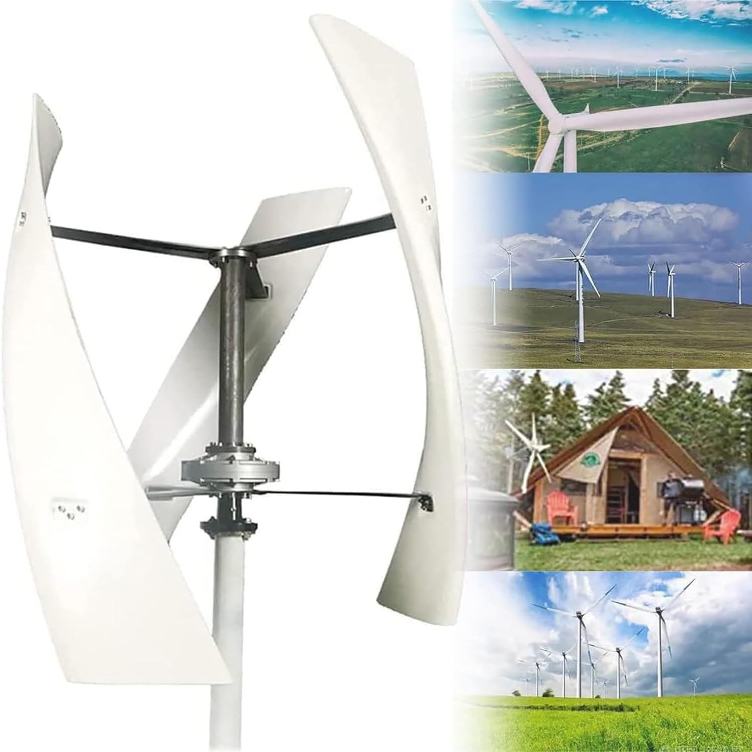 800W Vertical Wind Turbine Generator Kit, 12V/24V/48V/220V 3-Phase AC Permanent Magnet Generator with Controller, Ideal for Courtyard Lighting and Renewable Energy Solutions