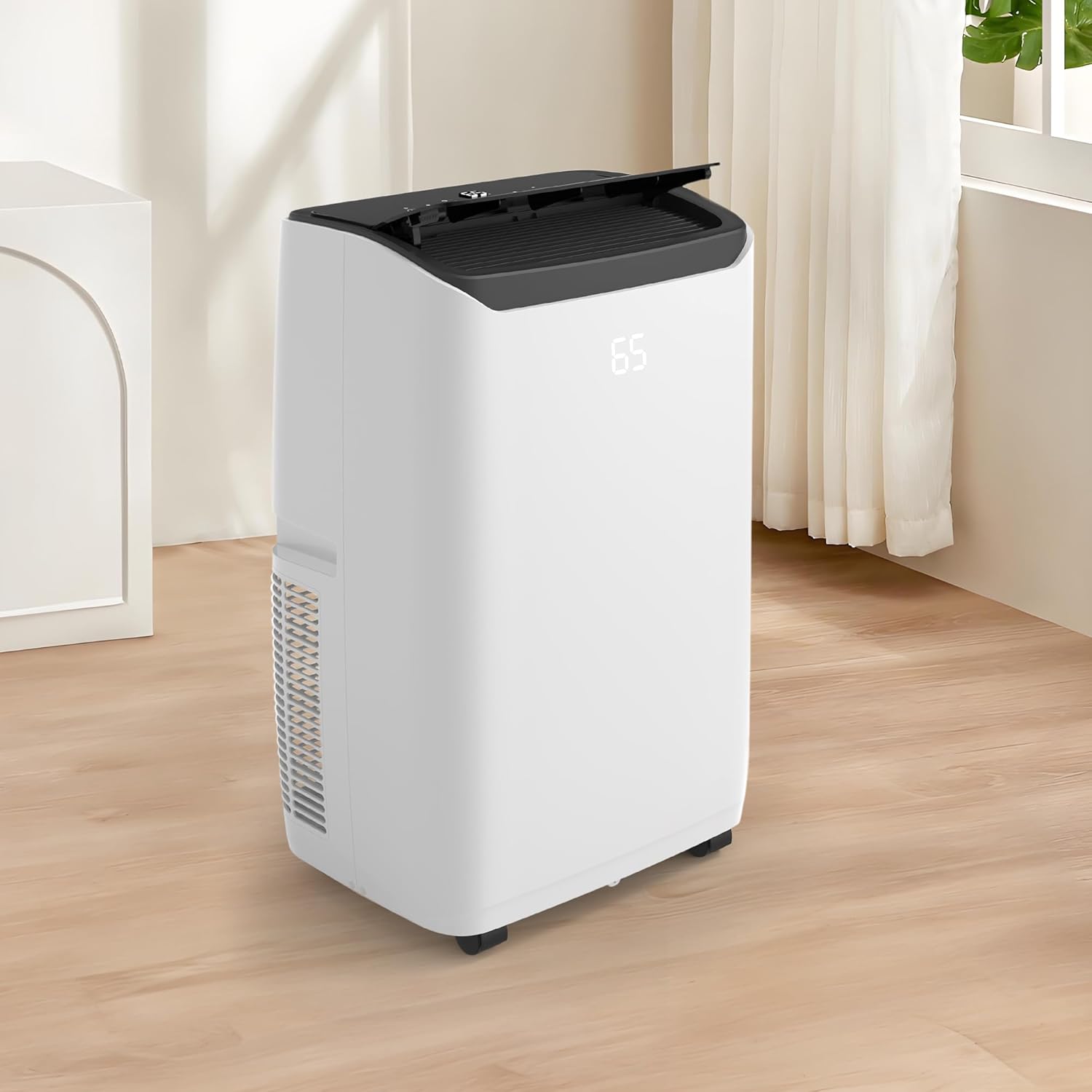 14,000 BTU Portable Air Conditioner,Cools Up to 750 Sq.Ft,4-In-1 Portable AC Unit with Remote Control,Smart & Sleep Mode,24H Timer,Black Top Cover