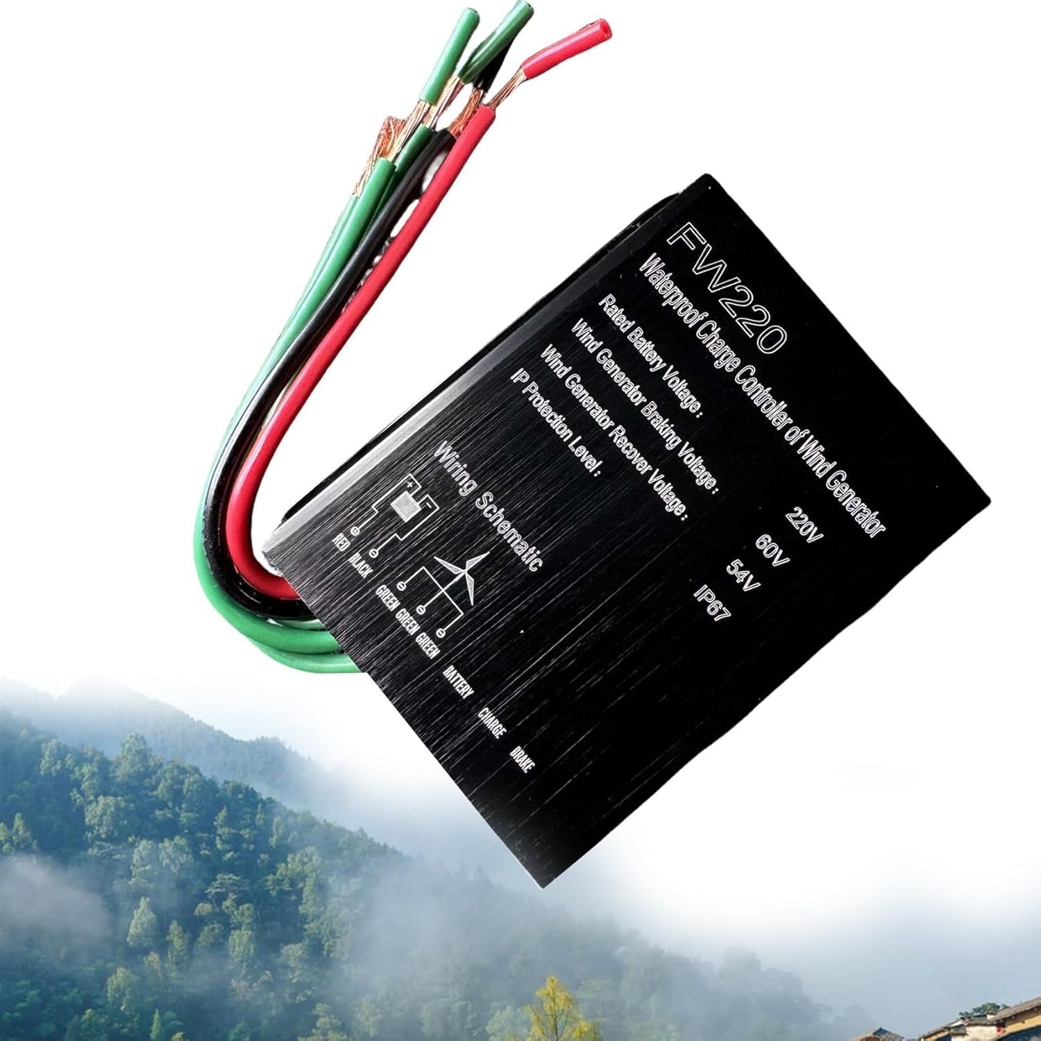 12V 24V 48V 12000W Wind Solar Hybrid Charge Controller, MPPT Charge for Solar Panel Wind Turbine, for Wind Turbines Generator(Black)