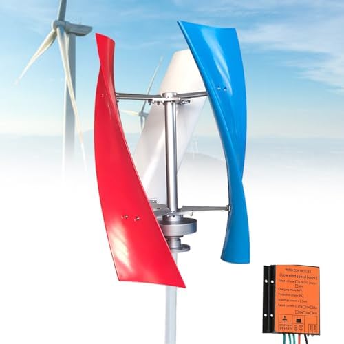 6000W Vertical Wind Turbine Kit for Home Use - Horizontal Generator with Blades & Controller, 12V/24V Efficient Windmill for Battery Charging and Off-Grid Power Solutions