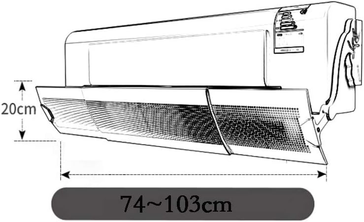Air conditioning wind deflector Retractable, Air Conditioner Baffles, 180° Rotation Anti Direct Blowing, Lightweight Plastic Material