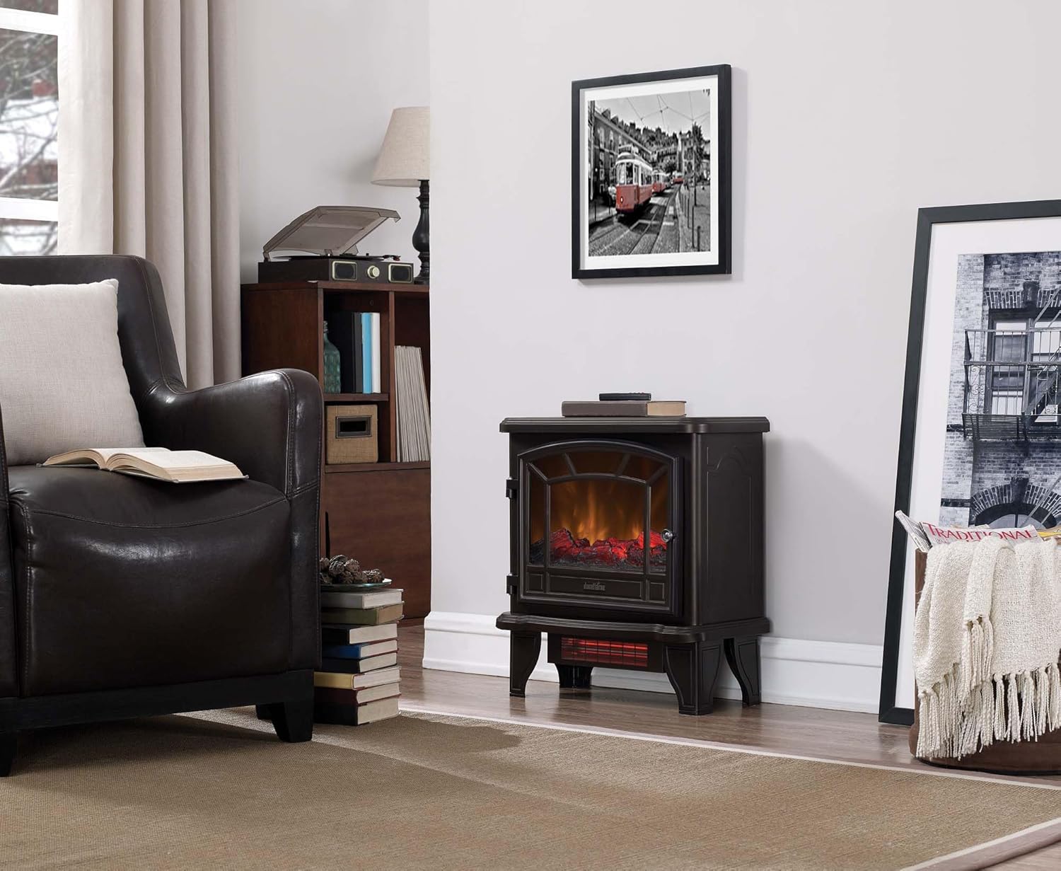 duraflame® Infrared Quartz Electric Fireplace Stove Heater, Bronze