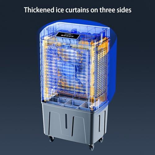 Personal Swamp Cooler, Evaporative Air Cooler with Water Tank, 3 Speed Portable Air Conditioner Fan for Garage, Yard, Room, Factory(54 * 40.5 * 96.5cm)