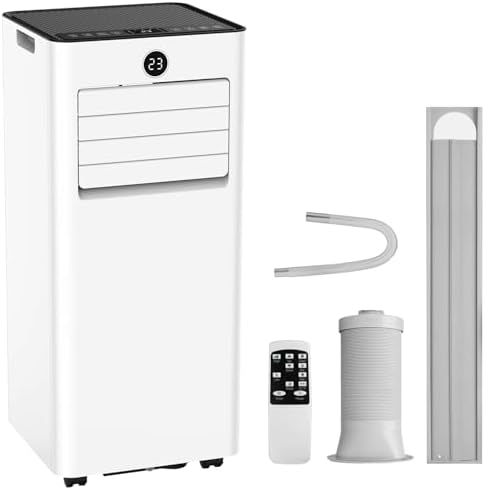 Quiet Portable AC Unit 7000 BTU 3-in-1 Air Conditioner for Bedroom, Bright White