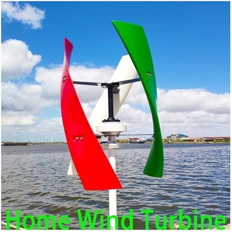 10KW Vertical Wind Turbine Generator Kit - 10000W Low Noise Windmill for Home Use, 12V/24V/48V Free Energy, Ideal for Hybrid Solar-Wind Systems (White, 24V Model)