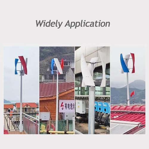 1000W Vertical Axis Wind Turbine Generator Kit - 3 Blades, Permanent Magnet, 12/24V, Controller Included, Quiet Design for Home, Boats & Street Lighting Solutions