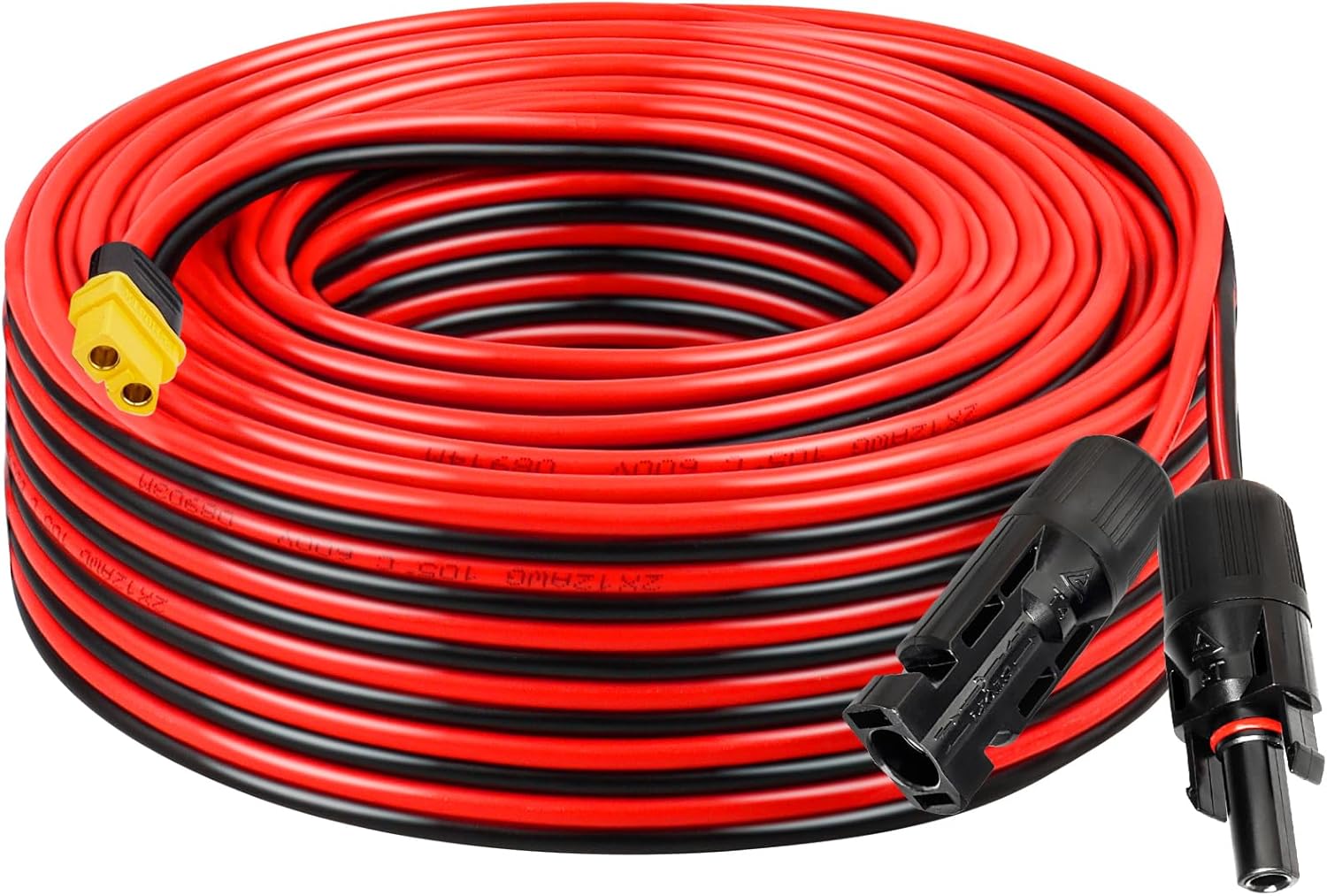 Solar to XT60 Charge Extension Cable 75FT 12AWG XT60 Solar Cable for Portable Power Station Battery Pack