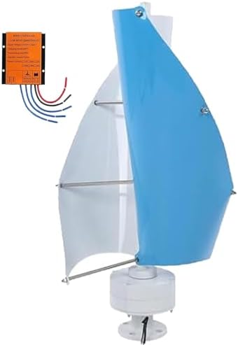 14000W Vertical Axis Wind Turbine Generator Kit - 42.65ft/s Home Windmill, Hybrid Wind System with Controller for Residential, Business & Industrial Energy Supply (White, 12V)