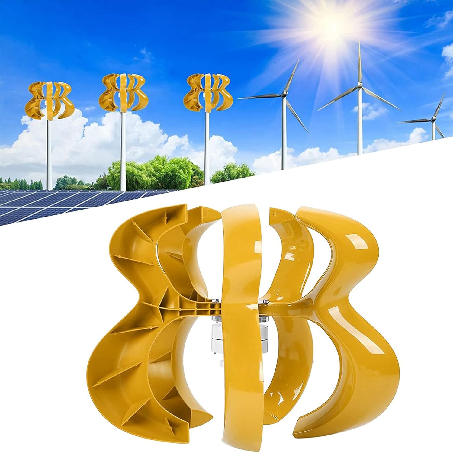 24v, 12V,Wind Turbine Generator Kit,14000W Permanent Magnet Generator, 12V24 48V Aluminum Alloy Blades Suit for Home/RV/Marine