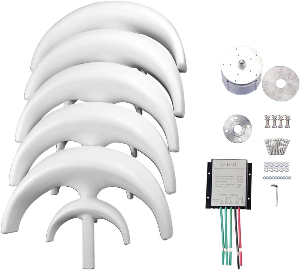12V Wind Power Generator 1200W Wind Generator with Controller 5 Blades Minitype Lantern Wind Turbine Generator Kit Industrial Energy