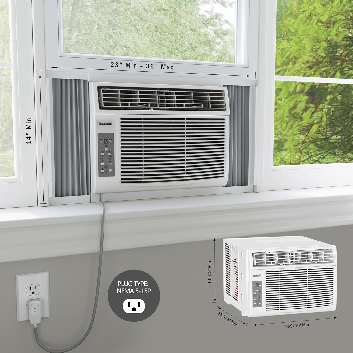 DRWAC081XNA1 8,000 BTU 115V Window Air Conditioner and Remote Control - White