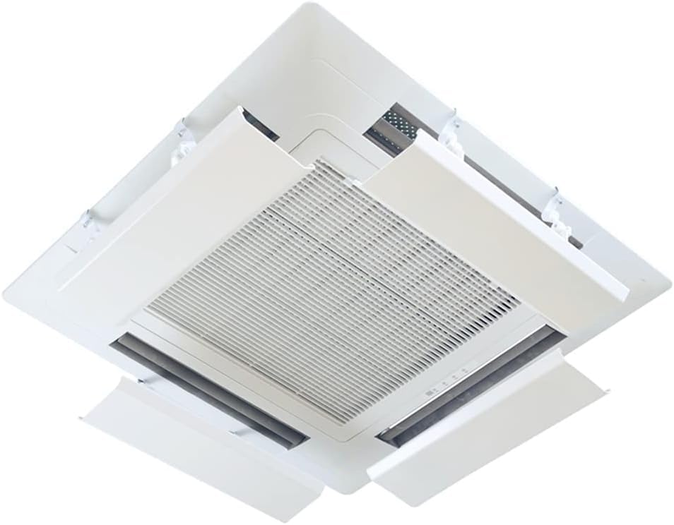Central Air Conditioner Deflector Wind Shield Ceiling Air Conditioner Air Outlet Anti-Straight Blowing Hood Hanging White Stands for Wind Protection, Cool and Warm Air Circulation