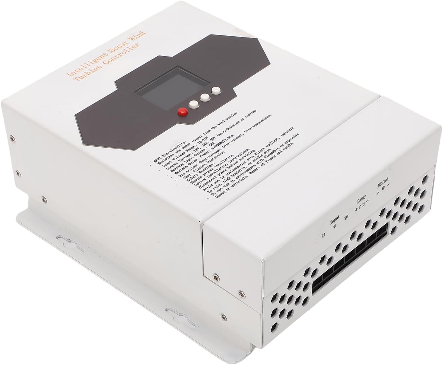 Fafeicy 1000W Wind Turbine Charge Controller, MPPT Boost LCD Display 12V/24V/48V Auto Detection Off Grid Power Controller, for Home Boat Street Light